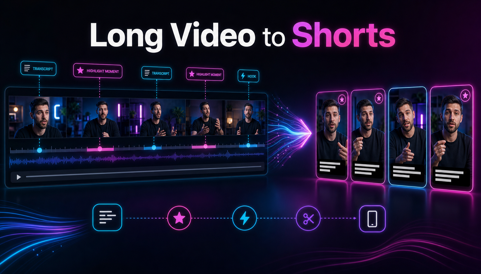 How to Make YouTube Shorts From Long Videos (Creator Workflow) blog thumbnail