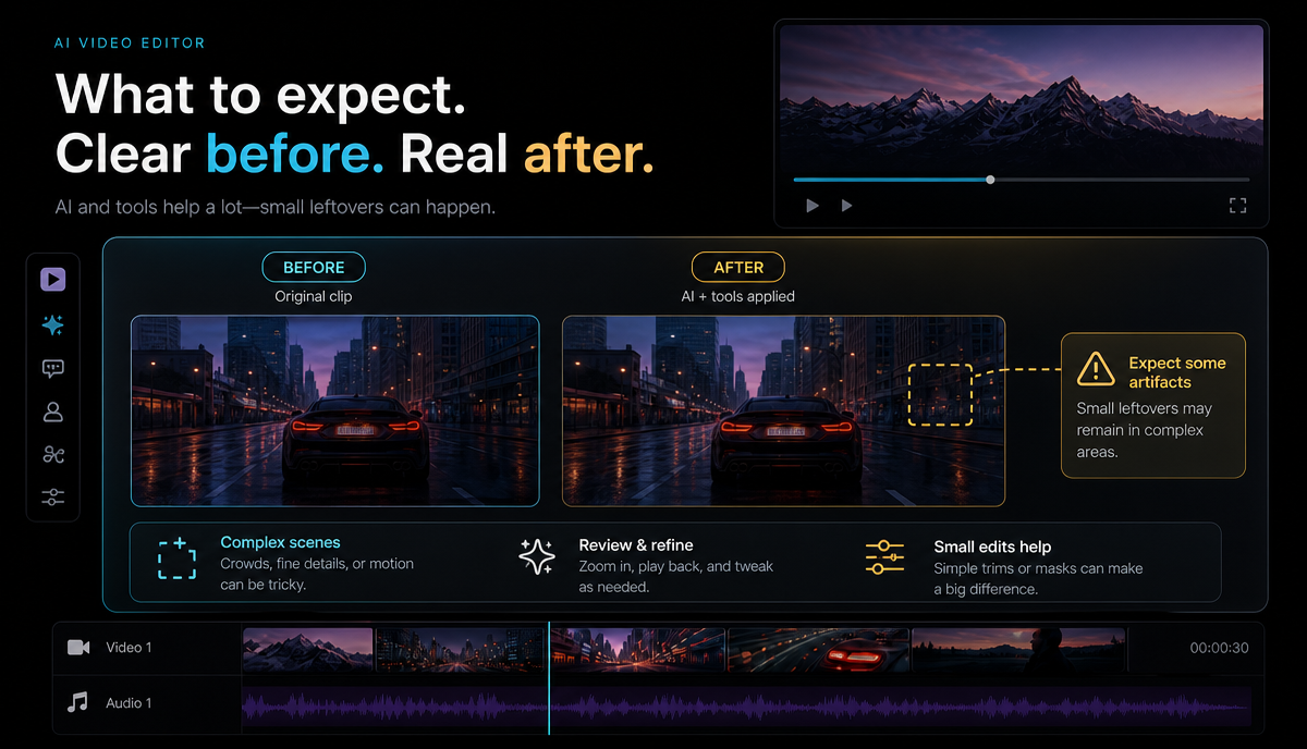 How to Remove Background Music From a Video detail image: Dialogue isolation review workflow