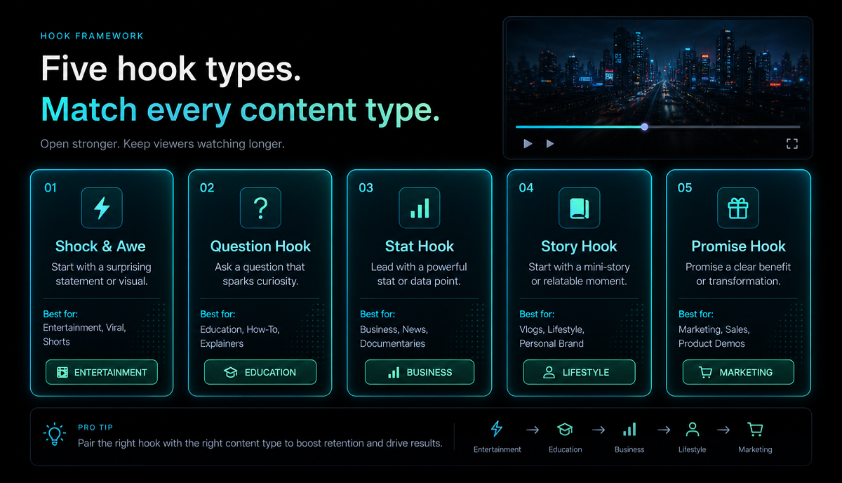 短视频开头钩子怎么写 文章详情图:Hook template examples