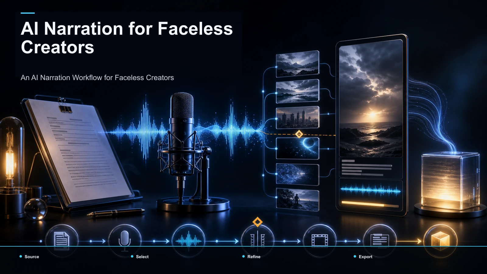 An AI Narration Workflow for Faceless Creators