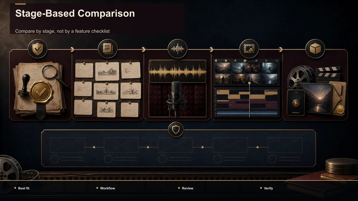 Comparison matrix for Stage-Based Comparison; data cells are reserved for verified sources.