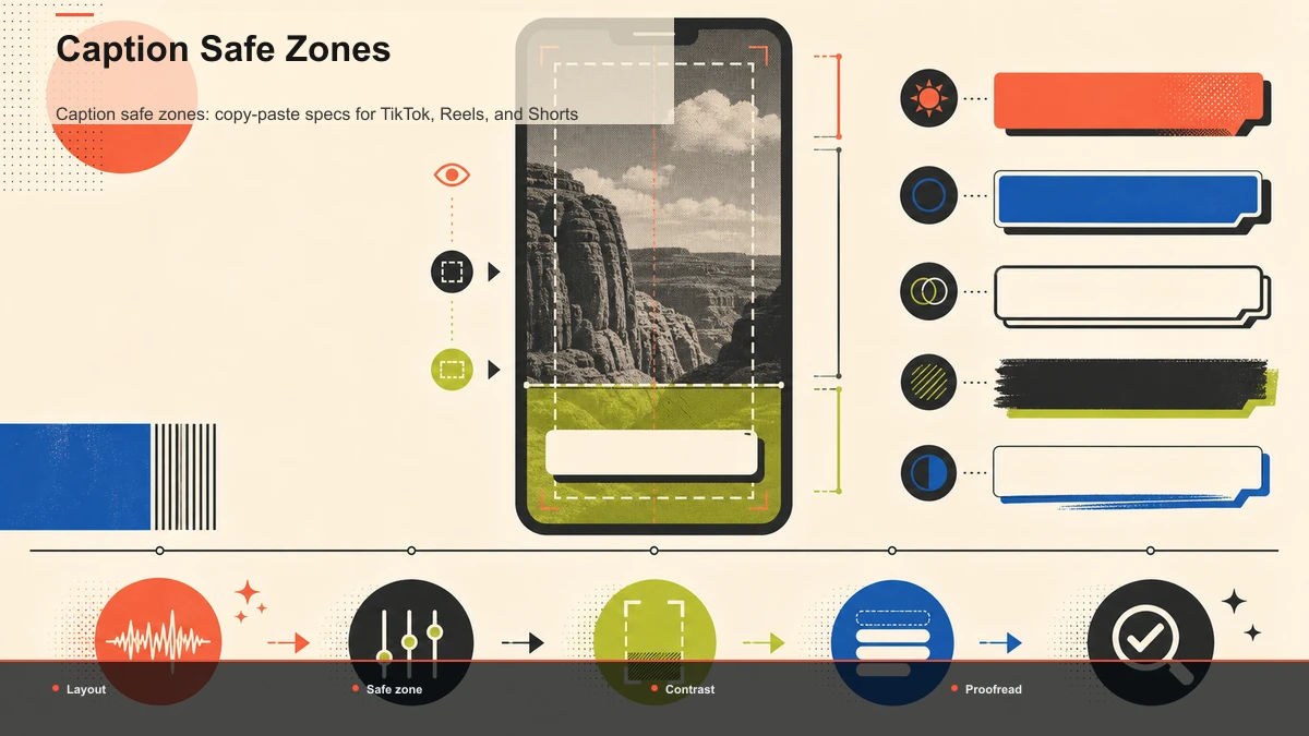 Annotated diagram for Caption Safe Zones.