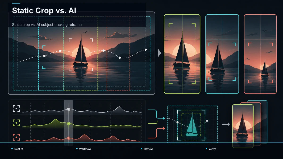 Comparison matrix for Static Crop vs. AI; data cells are reserved for verified sources.