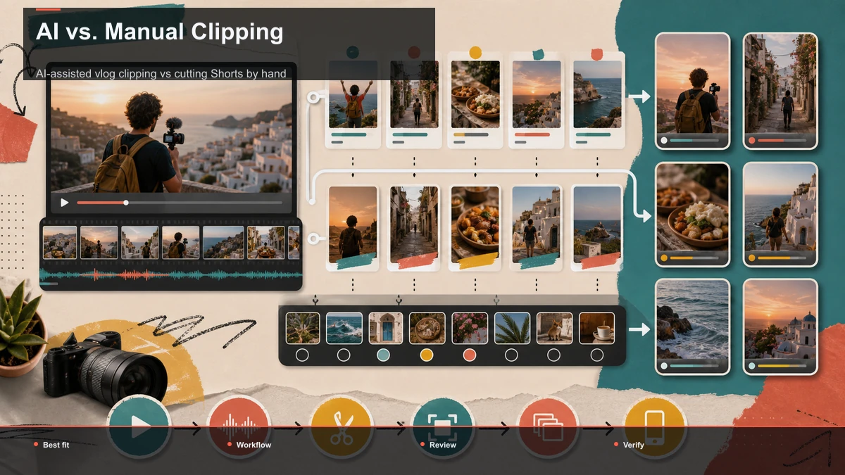 Comparison matrix for AI vs. Manual Clipping; data cells are reserved for verified sources.