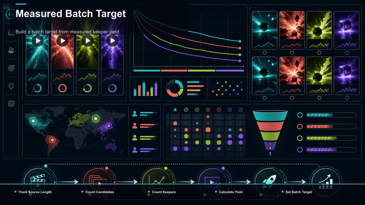 Steps for Measured Batch Target: Track Source Length, Count Candidates, Count Keepers.