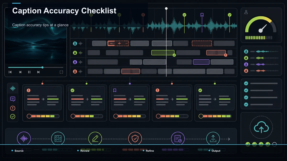 Verification checklist for Caption Accuracy Checklist.