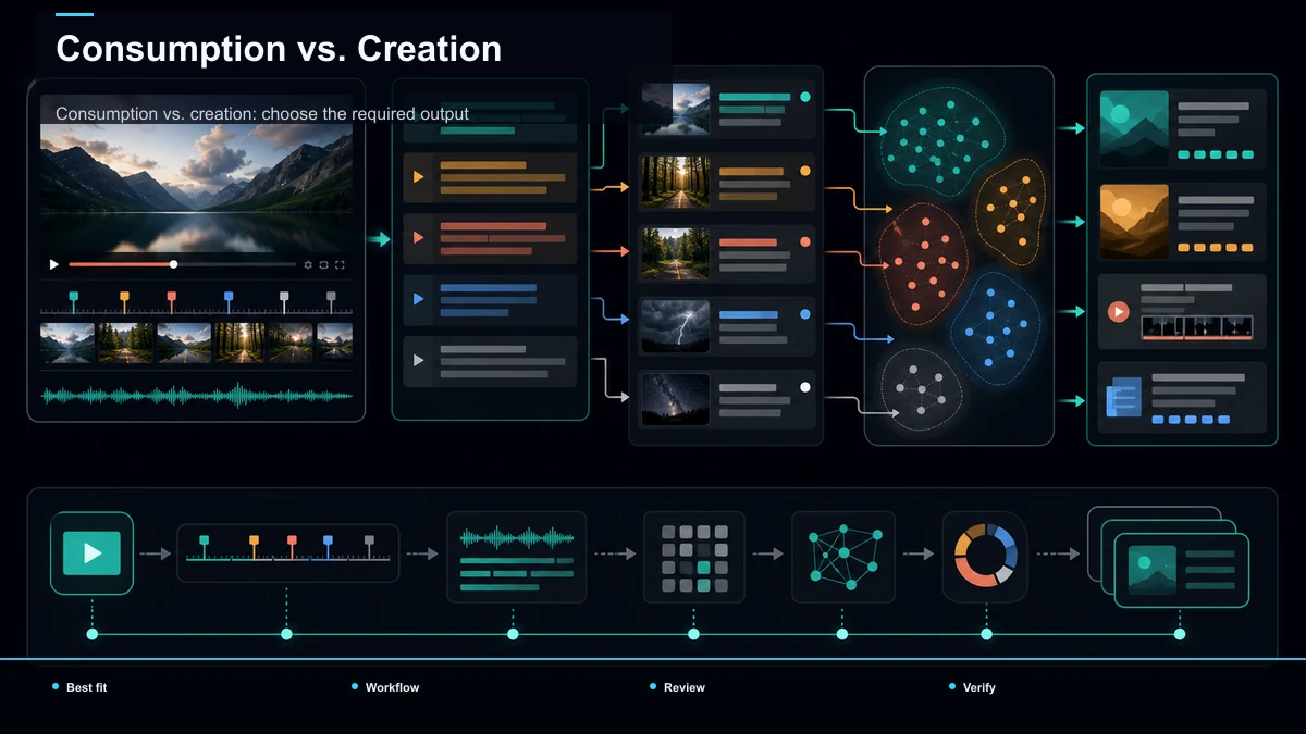 Comparison matrix for Consumption vs. Creation; data cells are reserved for verified sources.