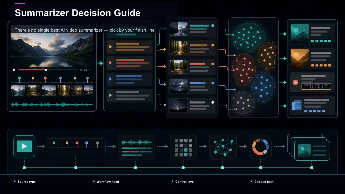 Decision tree for Summarizer Decision Guide.