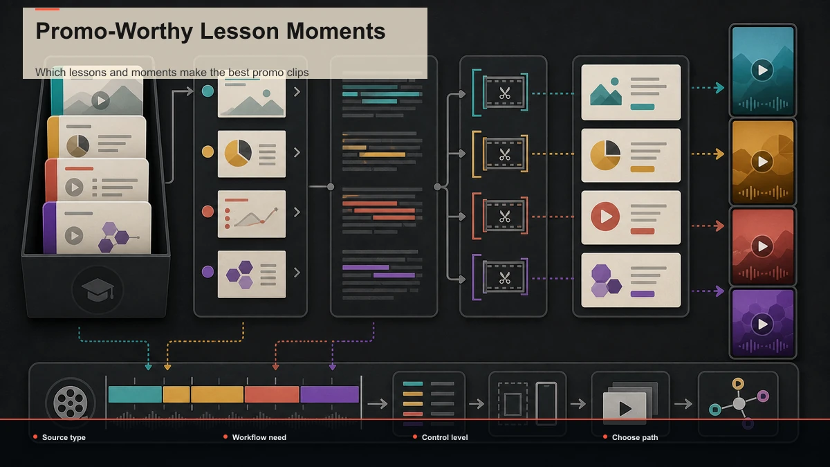 Decision tree for Promo-Worthy Lesson Moments.