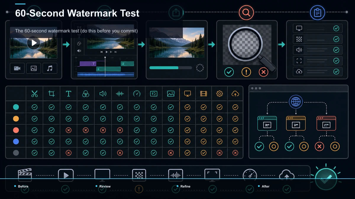 Before-and-after diagram for 60-Second Watermark Test.