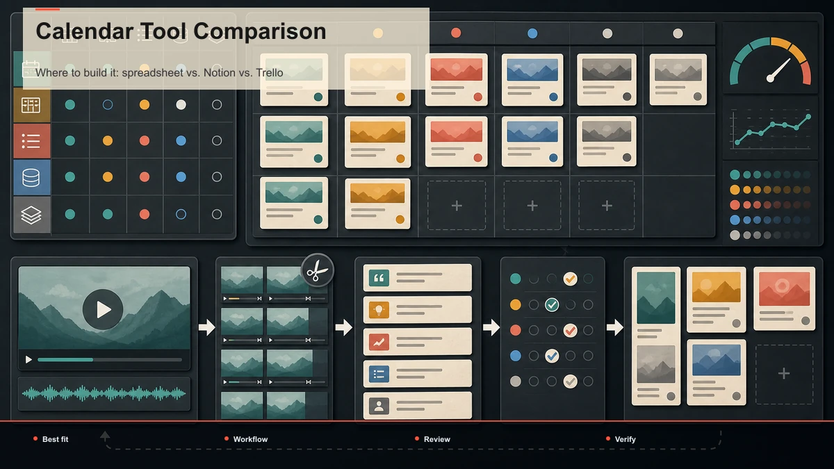 Comparison matrix for Calendar Tool Comparison; data cells are reserved for verified sources.