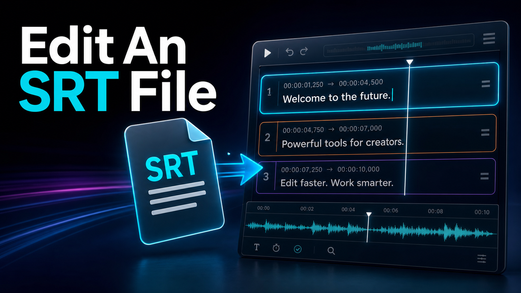 SRTファイルの編集方法(テキスト、タイミング、オンライン)
