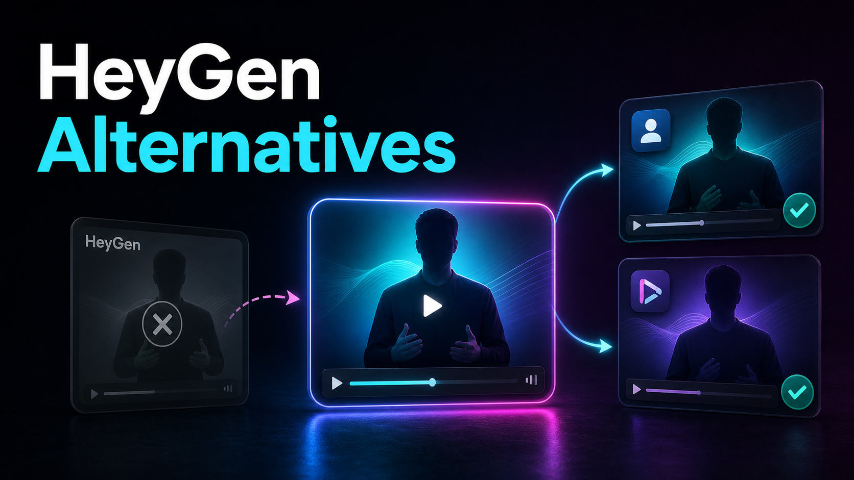 HeyGen Alternatives in 2026 (AI Avatars vs. Voiceover Video) blog cover illustration