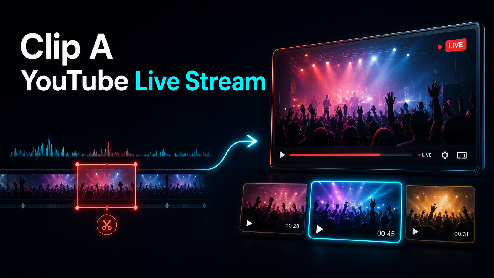 How to Clip a YouTube Live Stream blog cover illustration