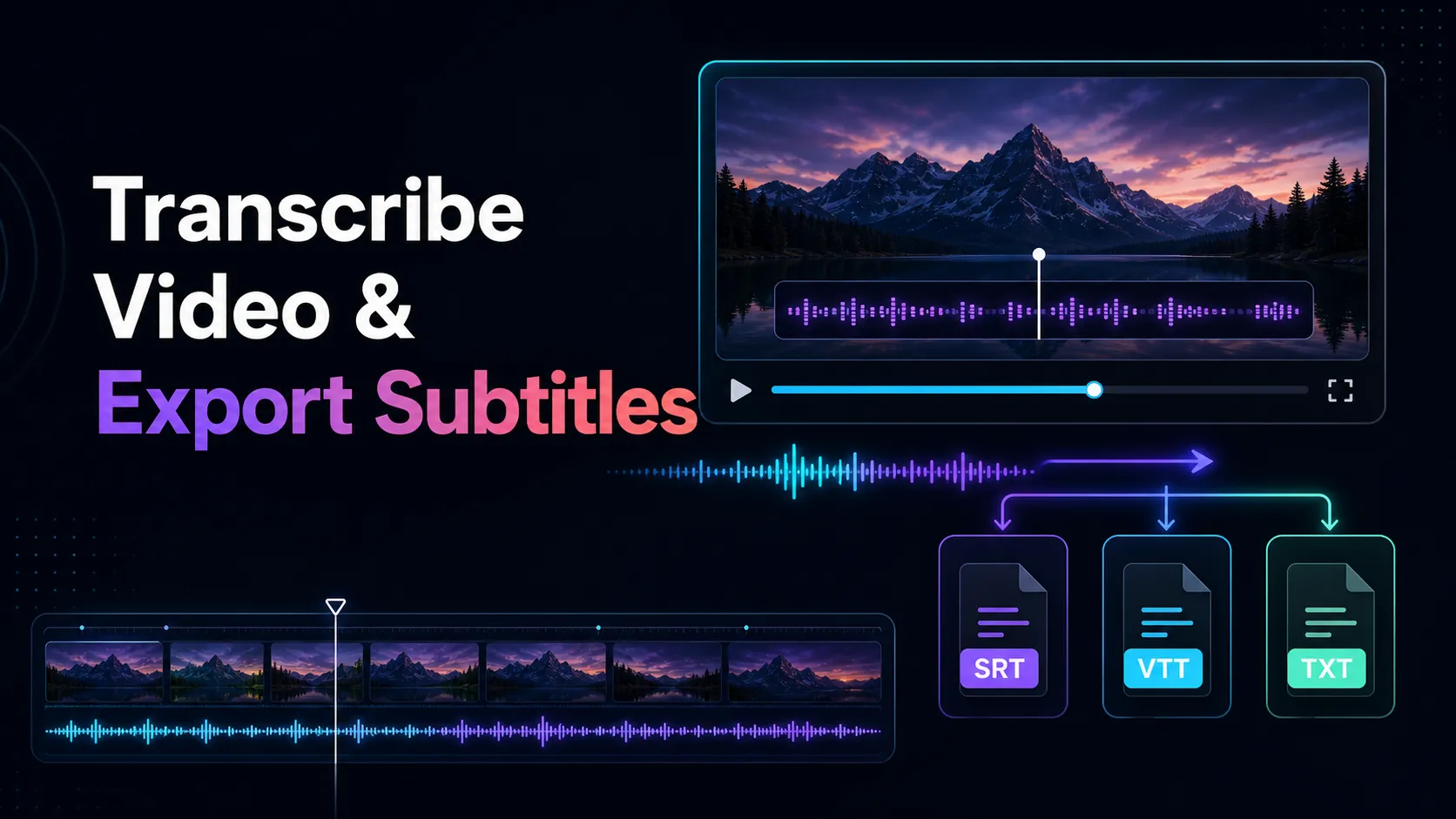 Video transcription and subtitle file export: Recapo workflow guide cover
