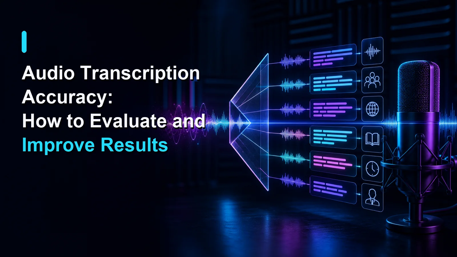 Cover illustration for Audio Transcription Accuracy: How to Evaluate and Improve Results