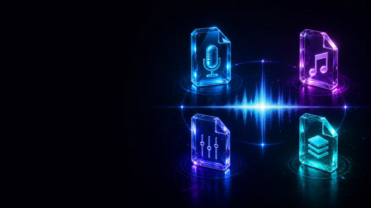 Explanatory visual for MP3 vs WAV vs AAC vs M4A