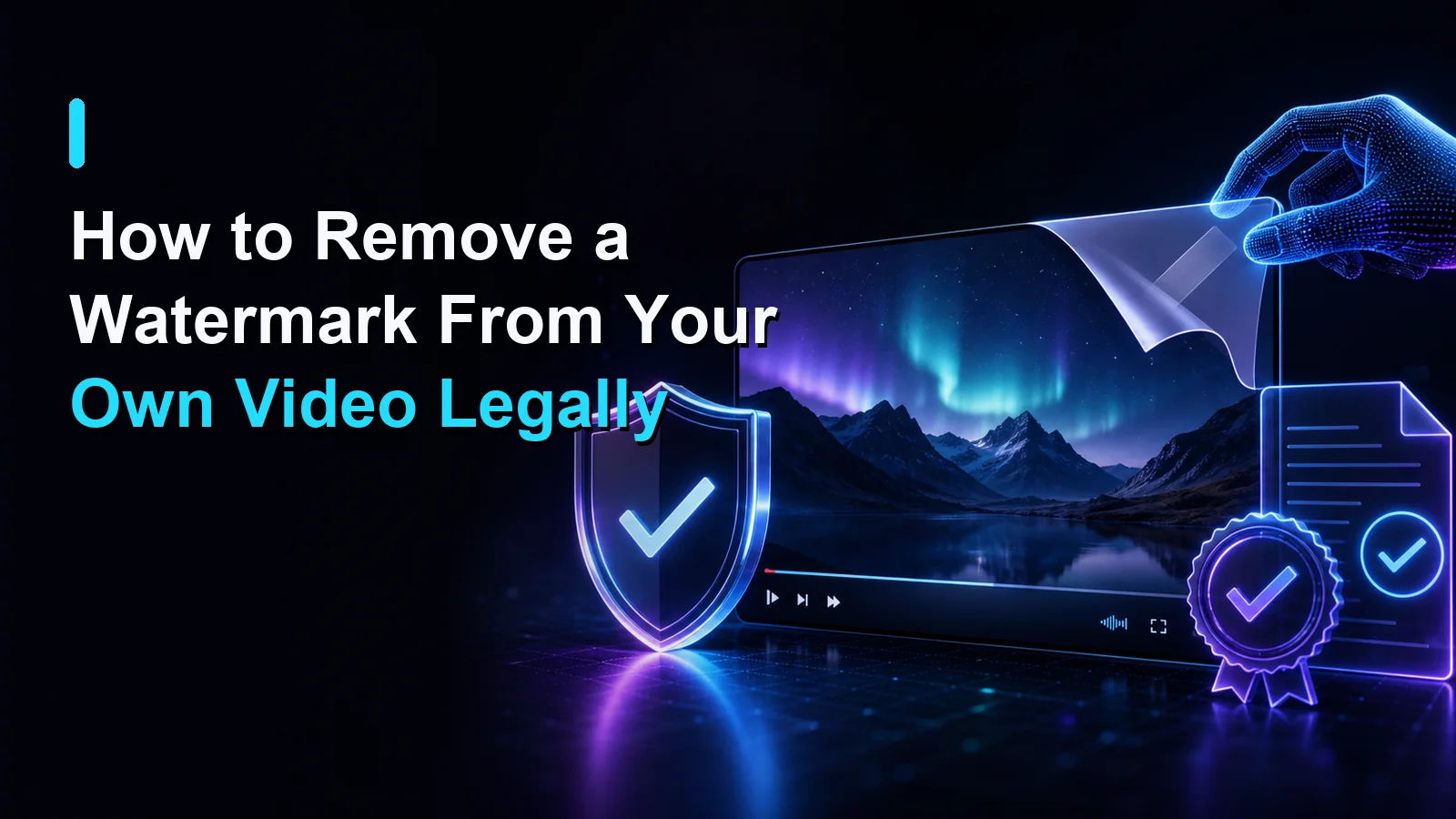 Cover illustration for How to Remove a Watermark From Your Own Video Legally