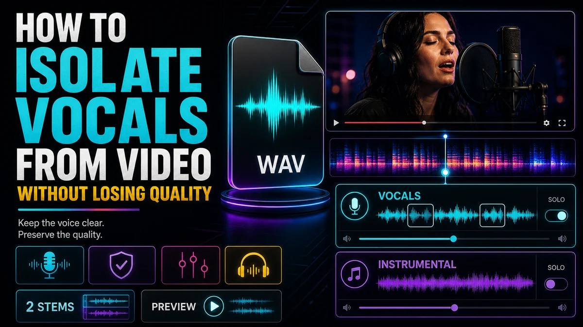 Come isolare la voce da un video senza perdere la qualità