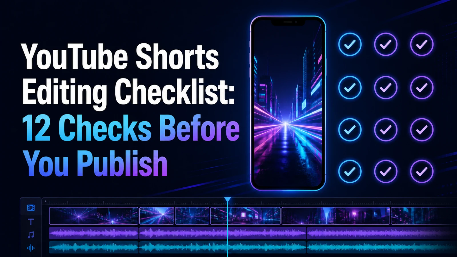 Twelve-point YouTube Shorts editing checklist
