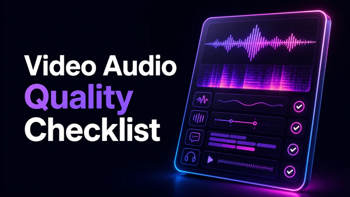 Video Audio Quality Checklist Before You Publish